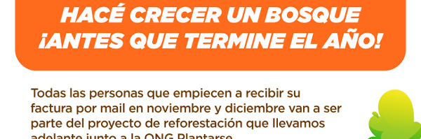 HACÉ CRECER UN BOSQUE ¡ANTES QUE TERMINE EL AÑO!