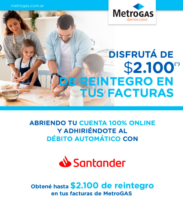 DISFRUTÁ DE $2.100 (*) DE REINTEGRO EN
TUS FACTURAS