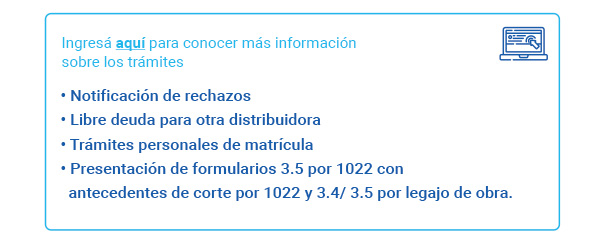 Ingresá aquí para conocer más información sobre los trámites