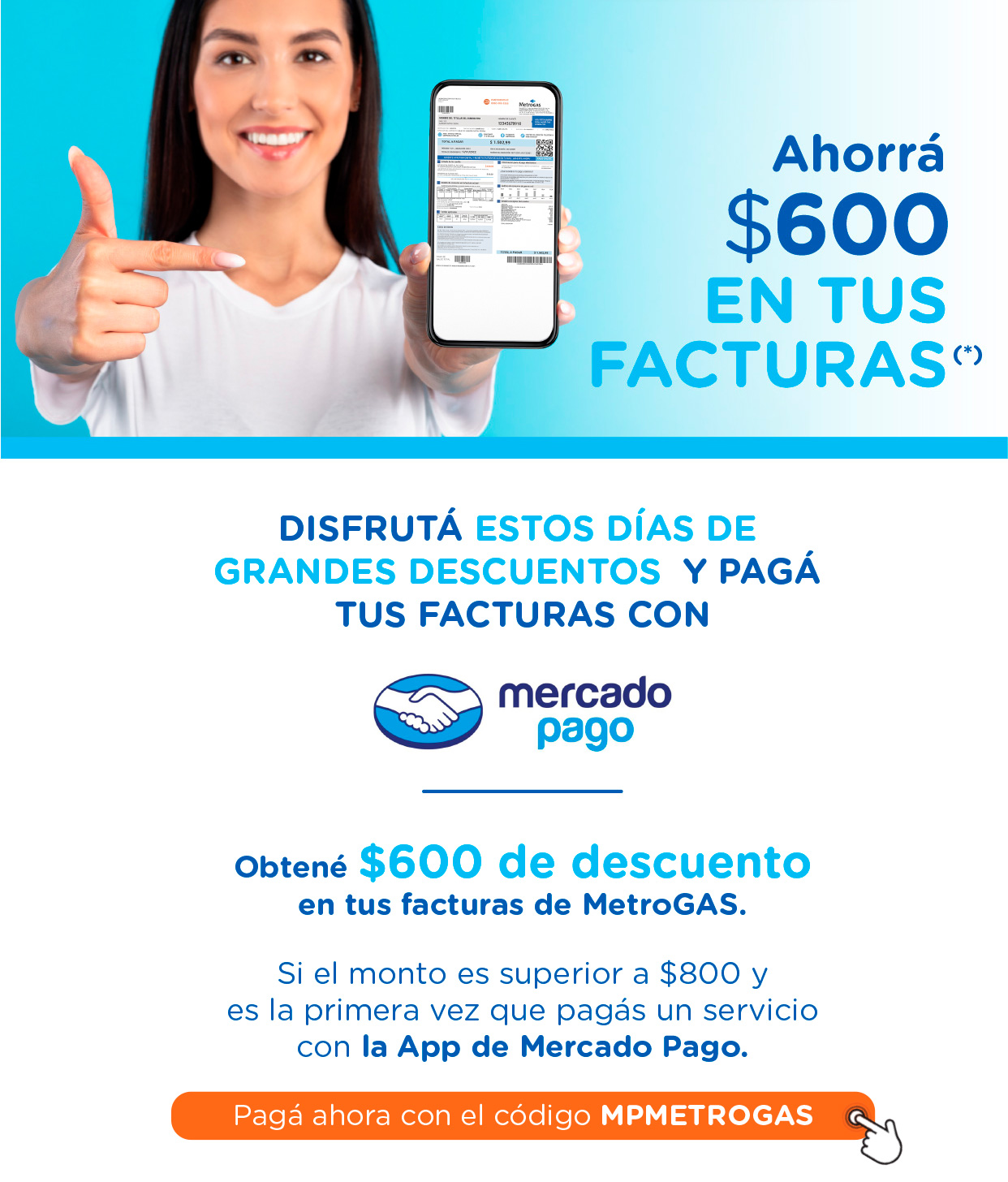 Ahorrá $600 EN TUS FACTURAS