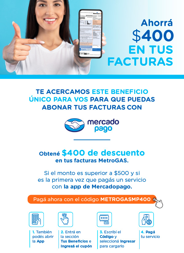 Ahorrá $400 EN TUS FACTURAS